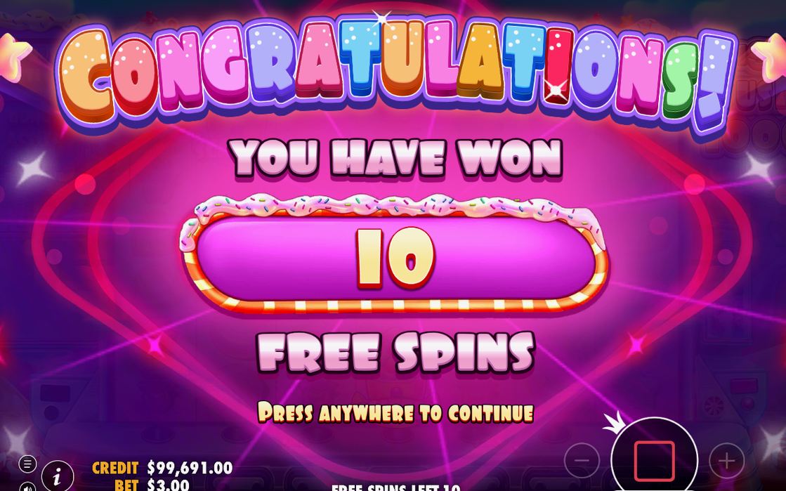 Free Spins with multiplier spots carried over between spins