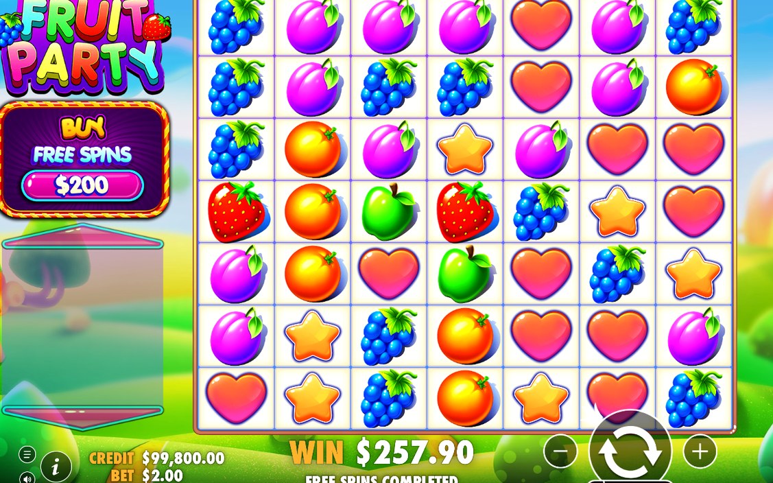 Win total after a cluster pays out